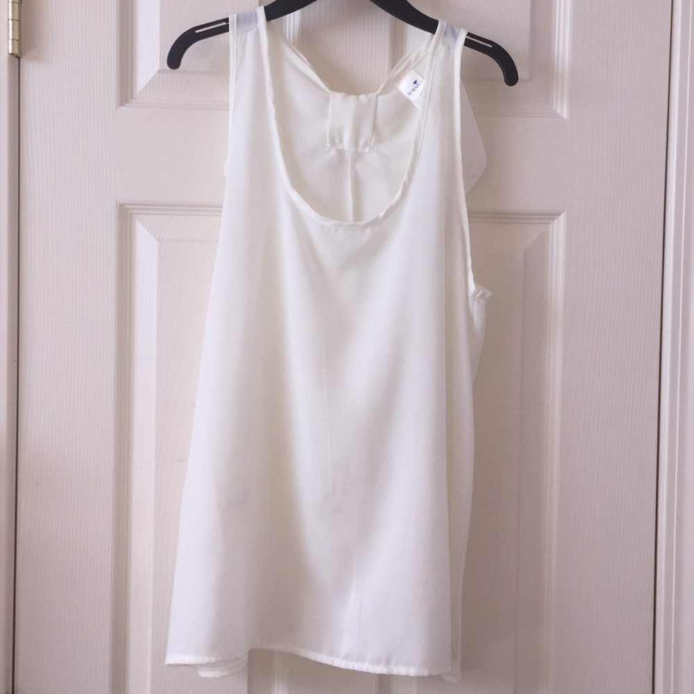 Dressy sheer cream Boutique shirt.